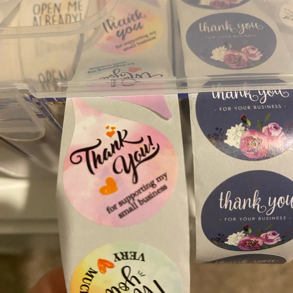 ⭐️ 3 for $22 ~ 400 ct. 1” Assorted Thank you stickers / labels